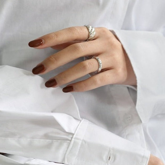 Diagonal Line Ring