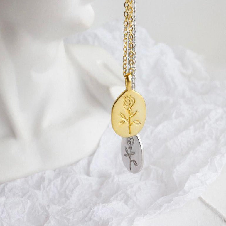 Engraved Flower Charm