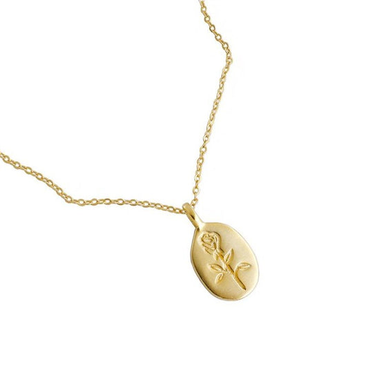 Engraved Flower Charm
