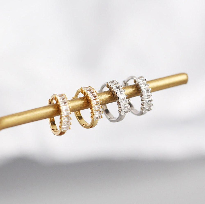 Baguette cut Embellished Hoop