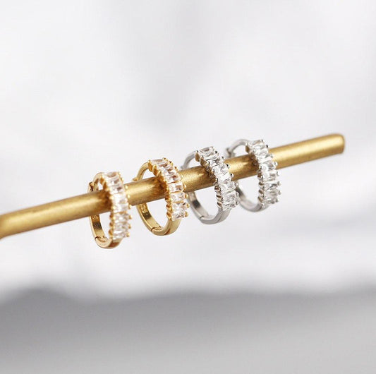 Baguette cut Embellished Hoop